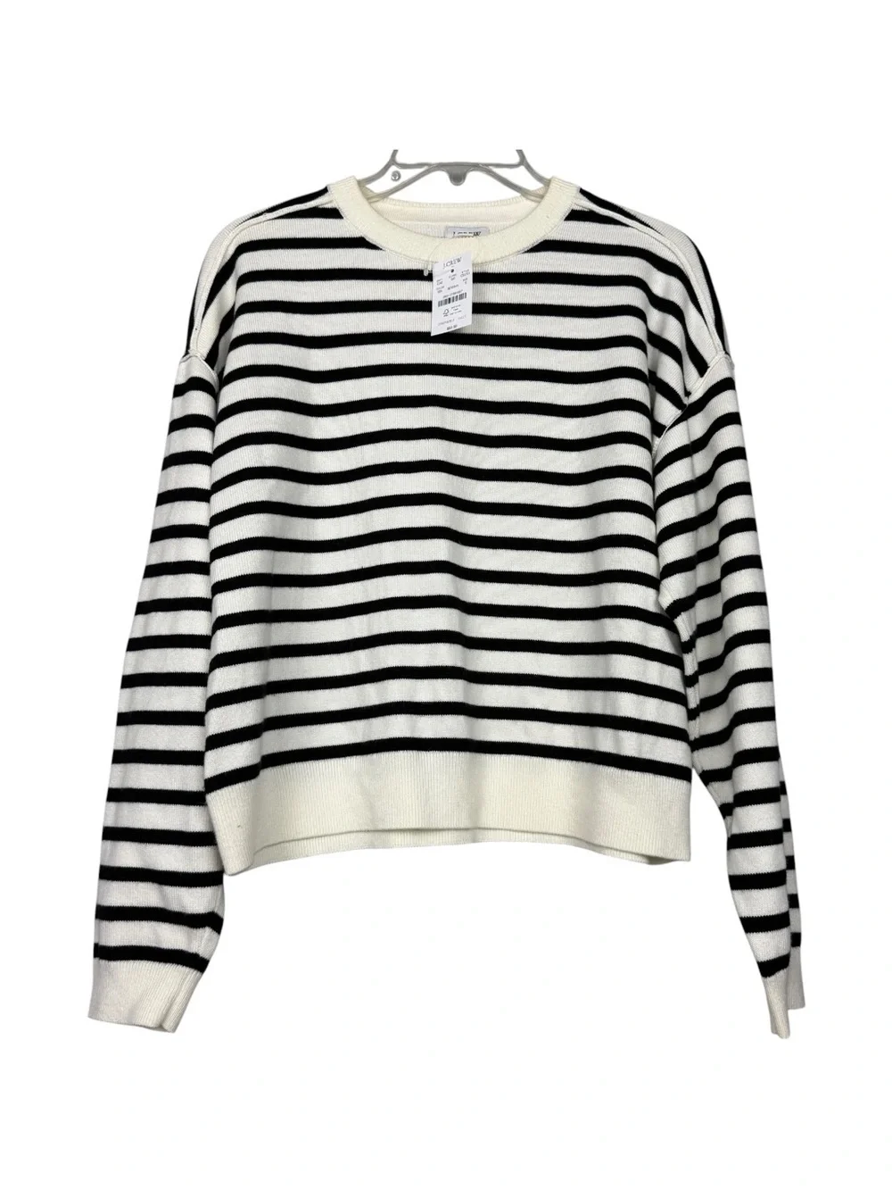J Crew Wool Blend Pullover Striped Sweater